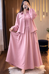 Smoke Style frock with Jacket