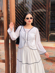 Black & White Combo Top & Skirt