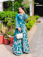 Emerald Green Printed Maxi