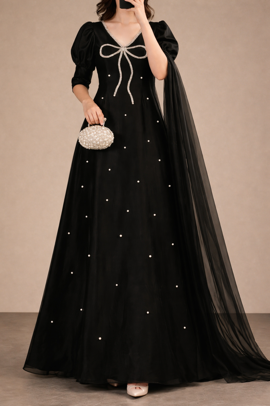 Black Fancy Maxi