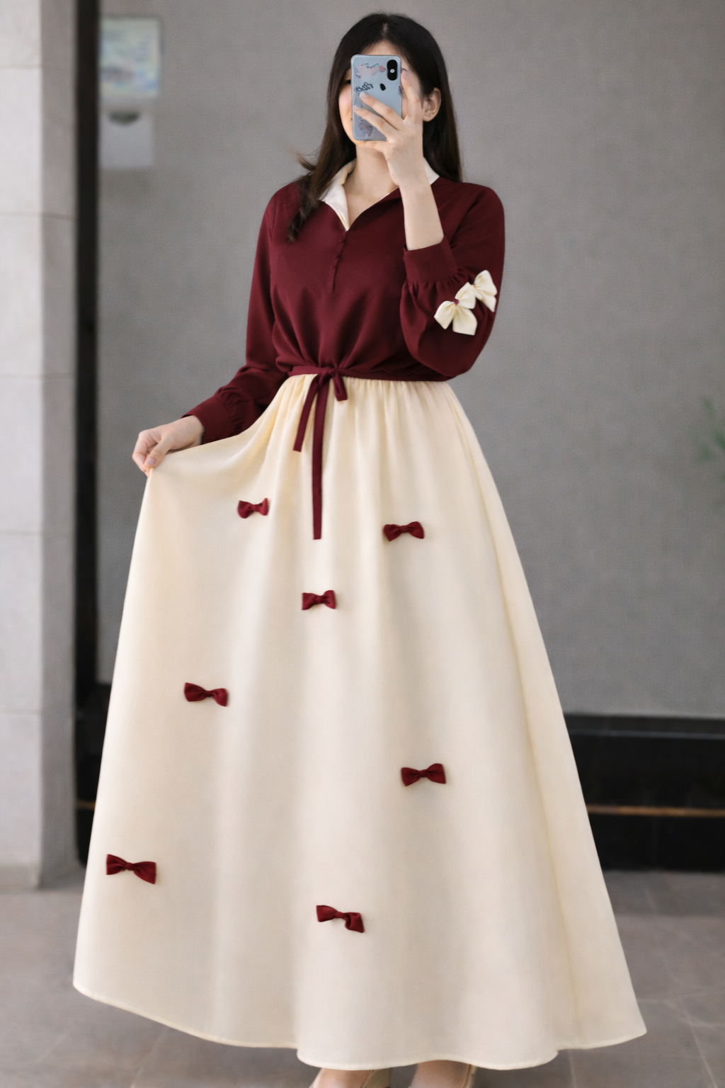 Bow Style shirt + Skirt