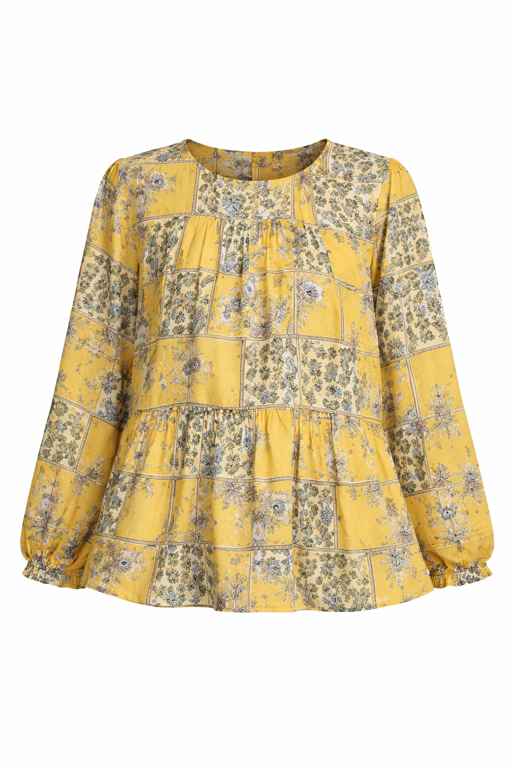 Yellow Textured Printed Shirt