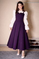 White stylish puffy shirt combo with Italian frock