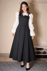 White stylish puffy shirt combo with Italian frock