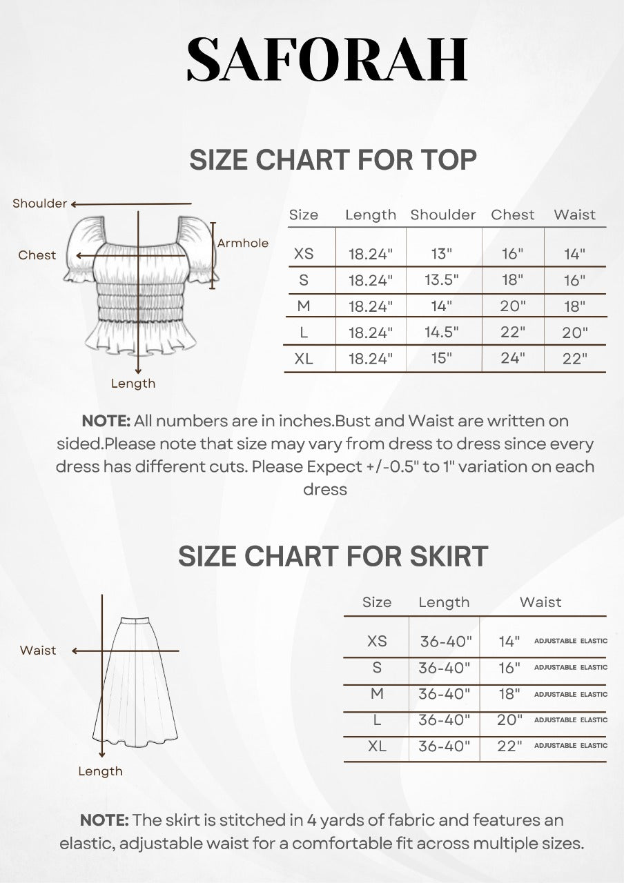 3 Doori style shirt + Skirt (with lining attached)